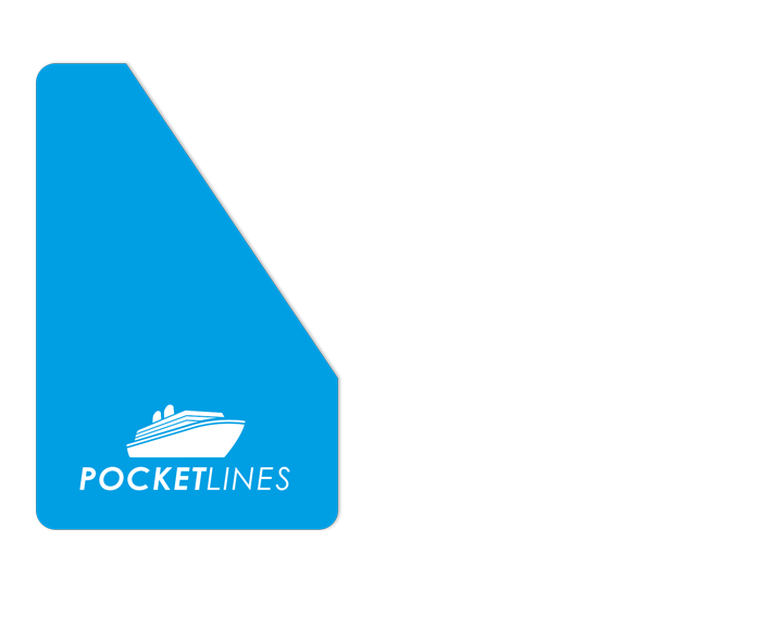 PocketPlaner mit Einstecklasche für ein Kreuzfahrtschiff linker Teil