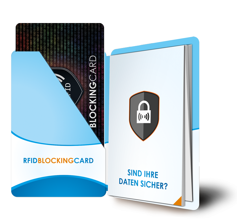 PocketPlaner mit Einstecklasche und einer RFID-Blocking-Card